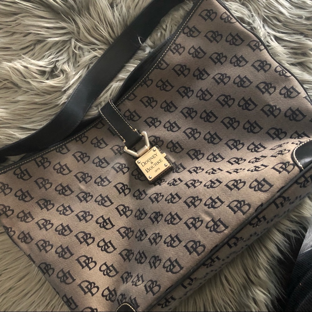 Dooney & Bourke Signature Logo Canvas Tote